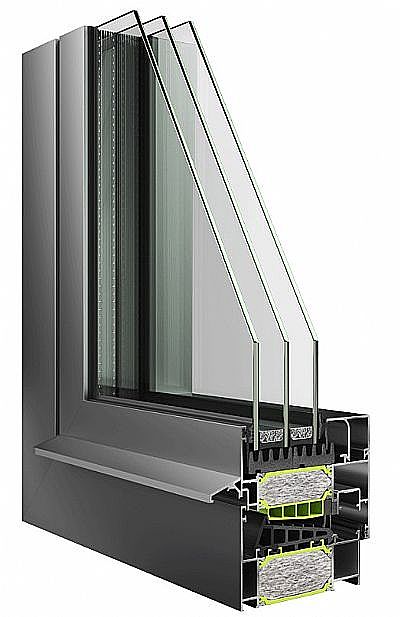 Αλουμίνια Europa Ανοιγόμενα Κουφώματα Eos 90 PH Hybrid